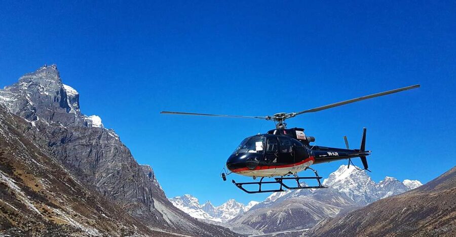 Everest Base Camp: 3 Hour Helicopter Sightseeing Tour - Flying east toward Lukla