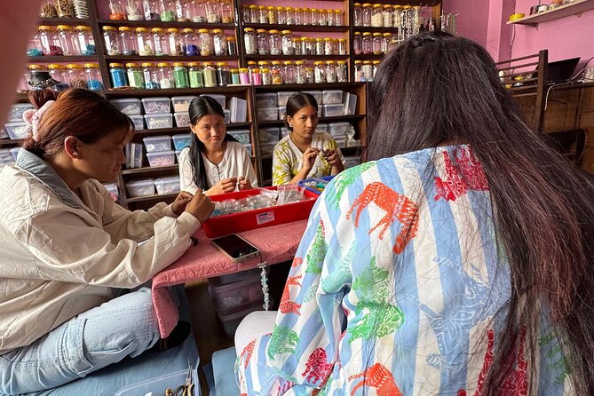 Handmade Jewellery Workshop with Nepali Women - Choosing stones, colors, and personal designs