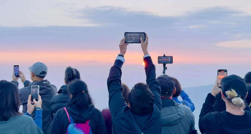 Kathmandu: Nagarkot Sunrise View & Morning Hike with Lunch - Waiting for sunrise at Nagarkot View Tower