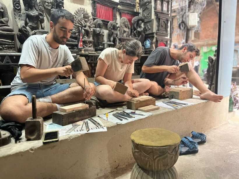 Kathmandu: Wood Carving Workshop with Local Artisan (Thamel) - Chiseling and detailing for the first time