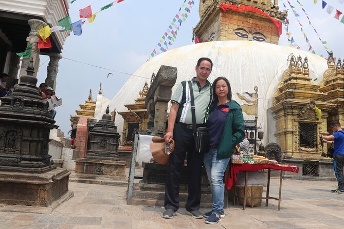 Kathmandu World Heritage Tour - Swayambhunath: prayer flags above the city