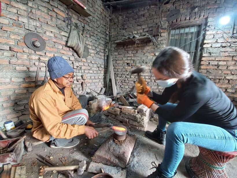 Knife Khukuri Making Workshop - Meeting the blacksmith in his home workshop