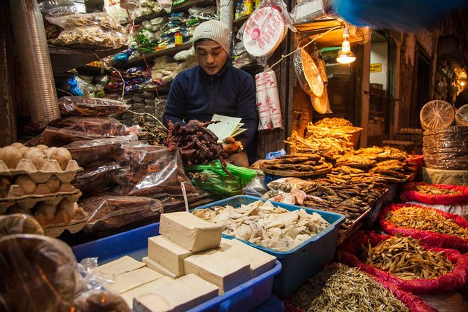 Local Bazaar Walking Tour in Kathmandu with Professional Guide - Indra Chowk: temples beside market stalls